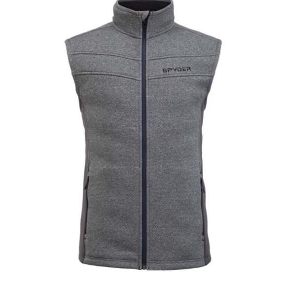 Spyder Encore Fleece Vest Men's in gray fleece with pockets‎ size small - Picture 1 of 4